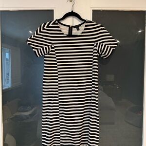 Black and White Striped Dress